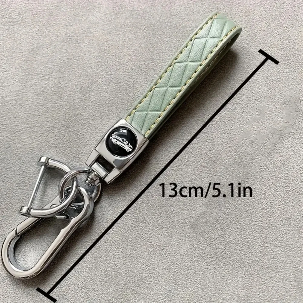 Luxury Green Quilted Keychain New